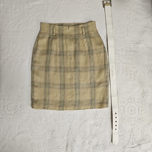 Jax Linen Plaid Skirt - Picture 8 of 10
